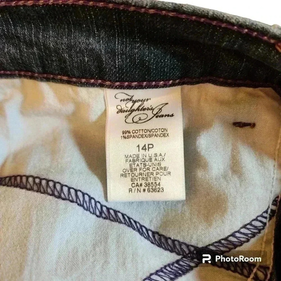 Not Your Daughter's Jeans Mid/High Rise Bootcut Size 14 Petite About 32 Waist - Picture 4 of 8